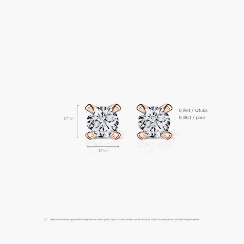 Kolczyki Share Your Love: różowe złoto, białe szafiry